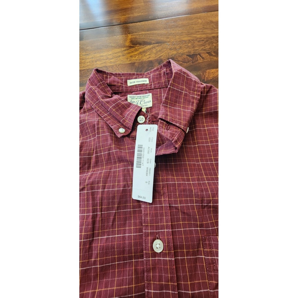 j crew slim small untucked shirt New W Tag Red. Bin 24 - Picture 8 of 10